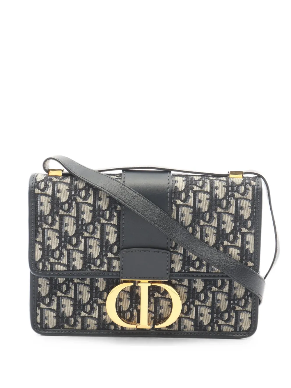 Christian Dior Pre-Owned 2010s 30 Montaigne Oblique jacquard shoulder bag - Nude