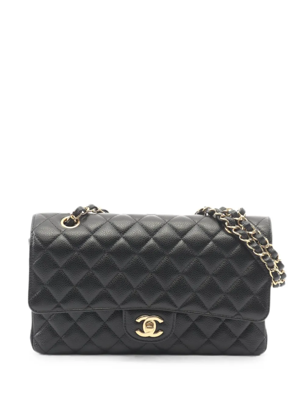 CHANEL Pre-Owned 2015-2016 Double Flap Matelassé leather shoulder bag - Black