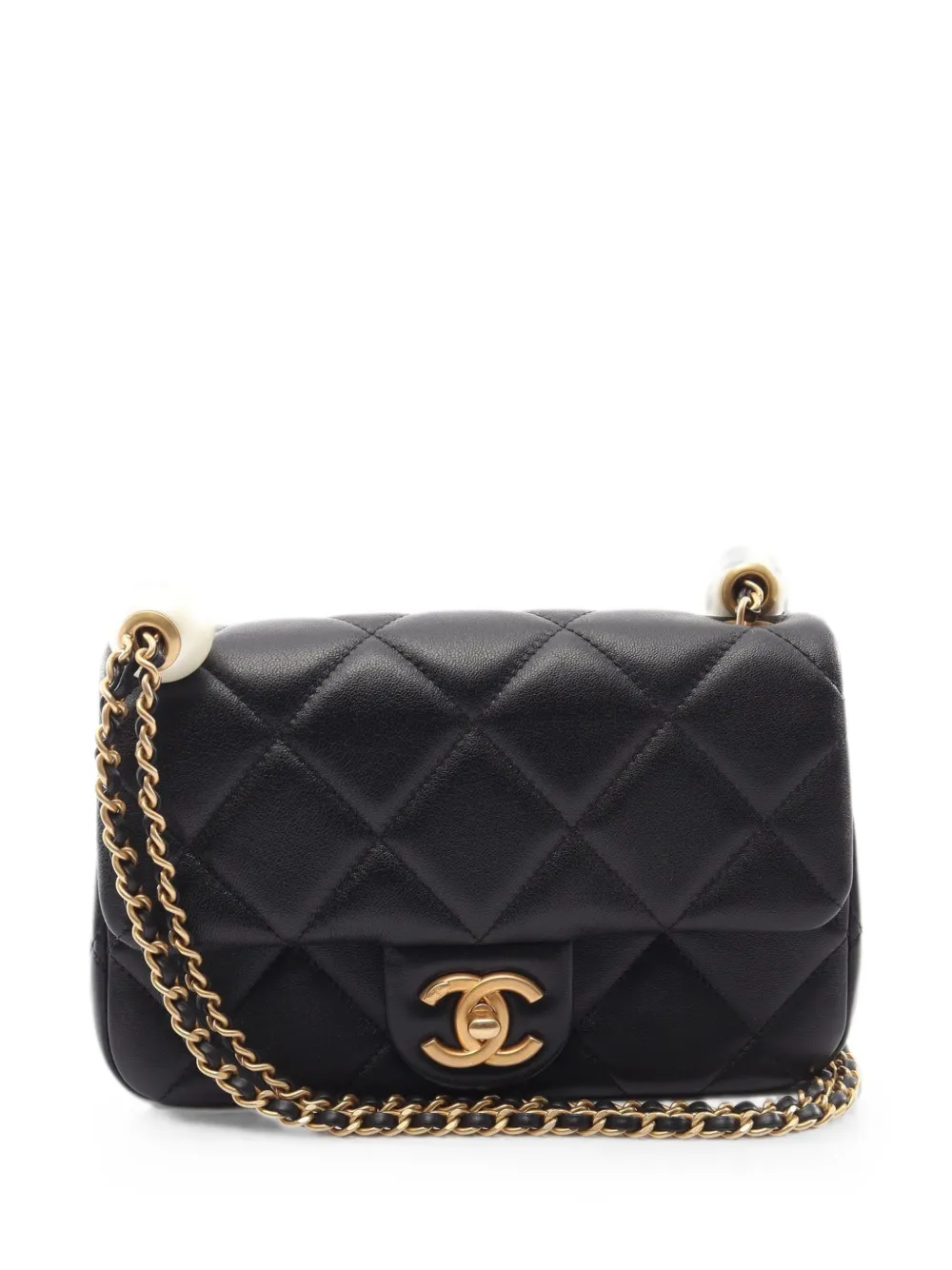 CHANEL Pre-Owned 2021 small Matelassé flap shoulder bag - Black