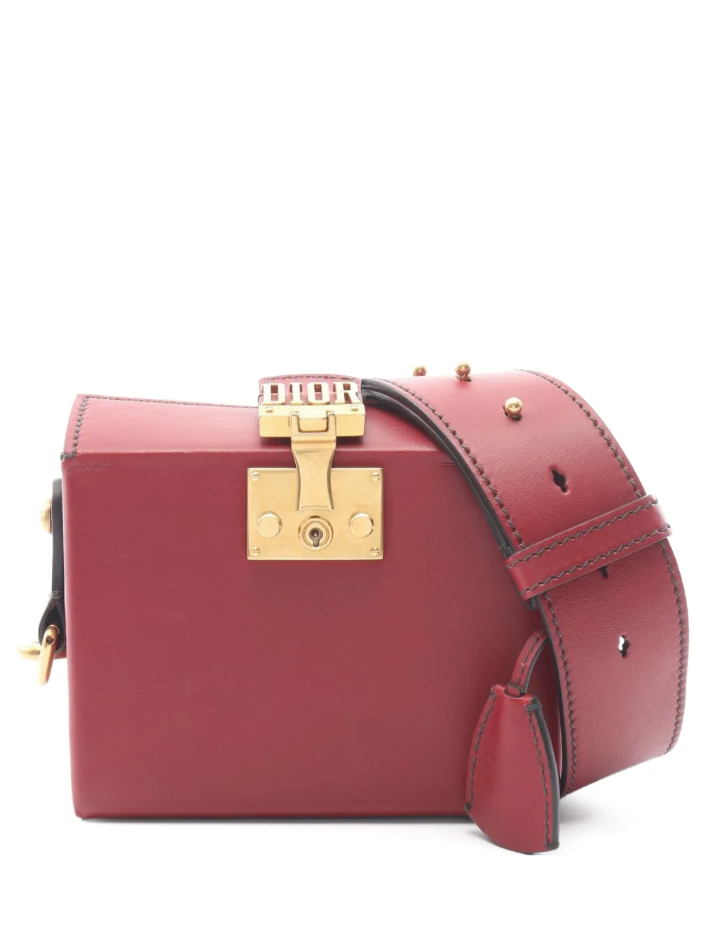 Christian Dior Pre-Owned 2010s Addict box leather crossbody bag - Red