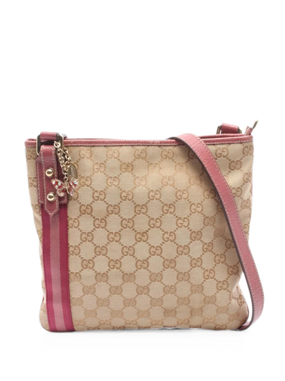 Gucci Pre-Owned 2000s GG canvas charm shoulder bag - Toni neutri