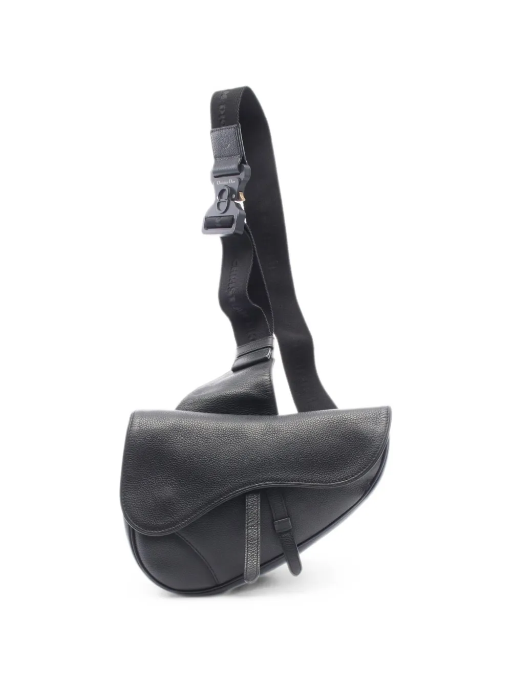 Christian Dior Pre-Owned 2010s Saddle leather belt bag - Black