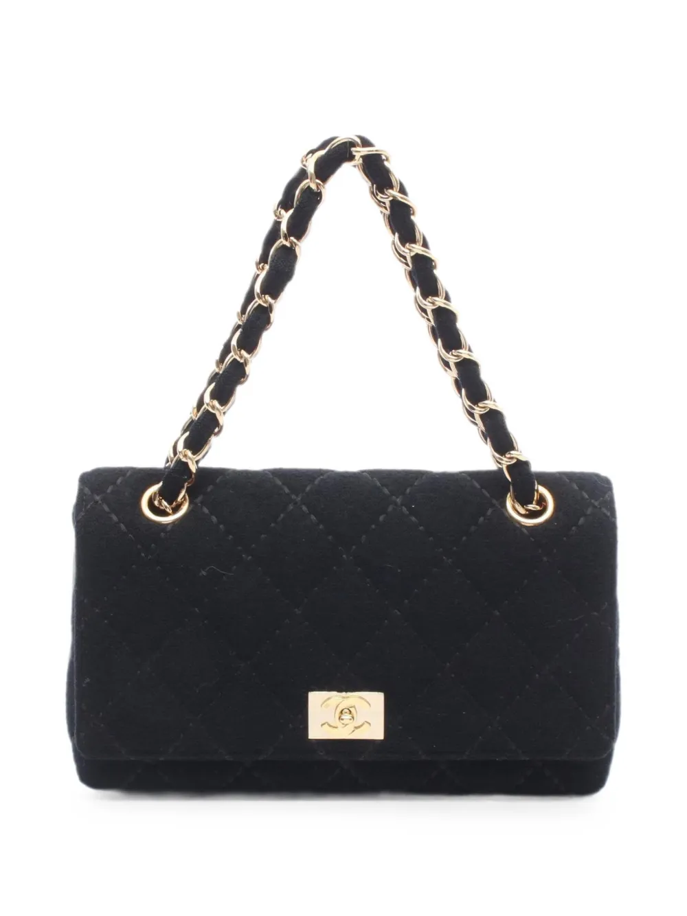 CHANEL Pre-Owned 2002-2003 Wild Stitch chain shoulder bag - Black