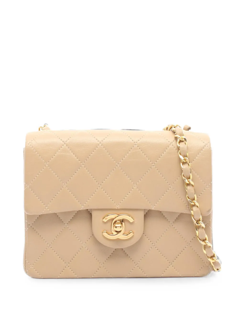 CHANEL Pre-Owned 1989-1991 mini Matelassé shoulder bag - Neutrals