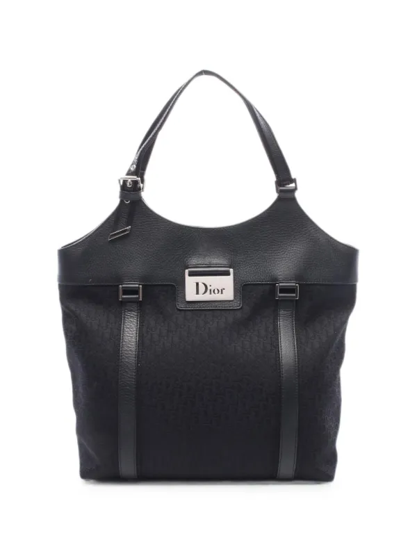 Dior Pre-owned 2010s Trotter Street Chic Tote Bag in Black