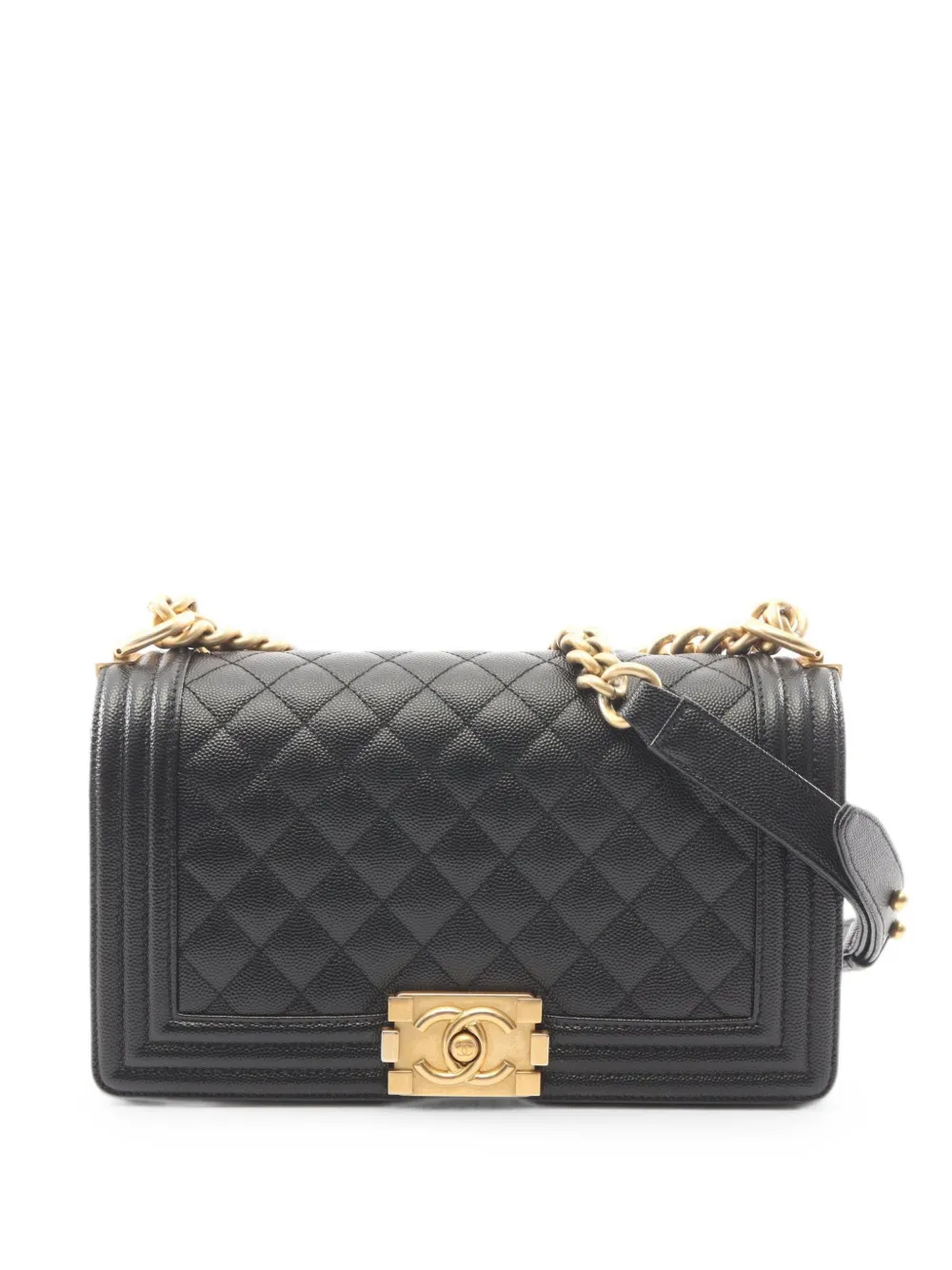CHANEL Pre-Owned Boy Chanel chain shoulder bag - Black