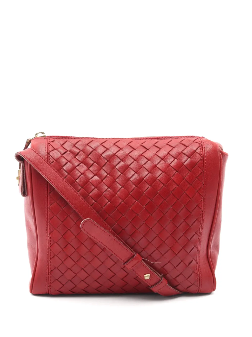 Bottega Veneta Pre-Owned 2000s Intrecciato shoulder bag - Red
