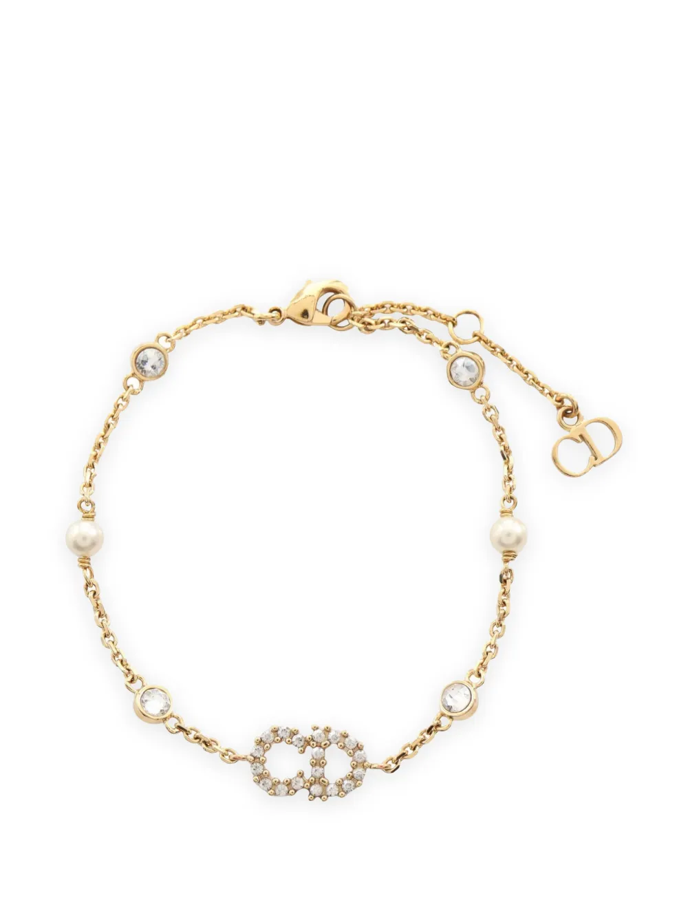 Christian Dior Pre-Owned 2010s CD logo bracelet - Gold