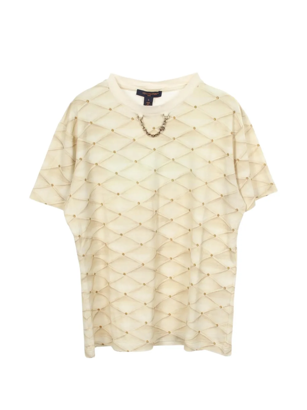 Pre-owned Louis Vuitton 2000s Chain-link T-shirt In Neutrals