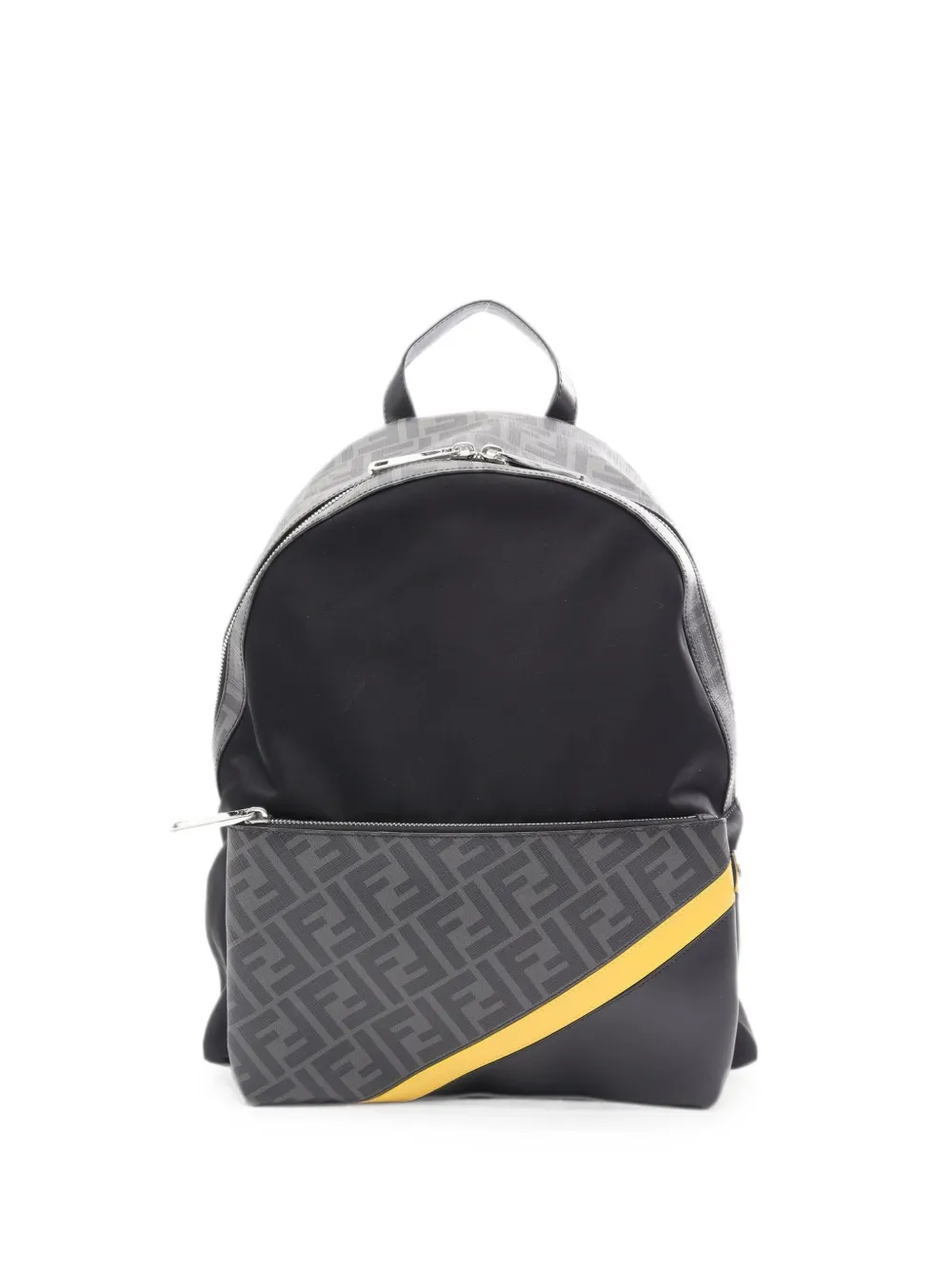 Fendi Pre-Owned 2010s FF monogram Diagonal backpack - Nero