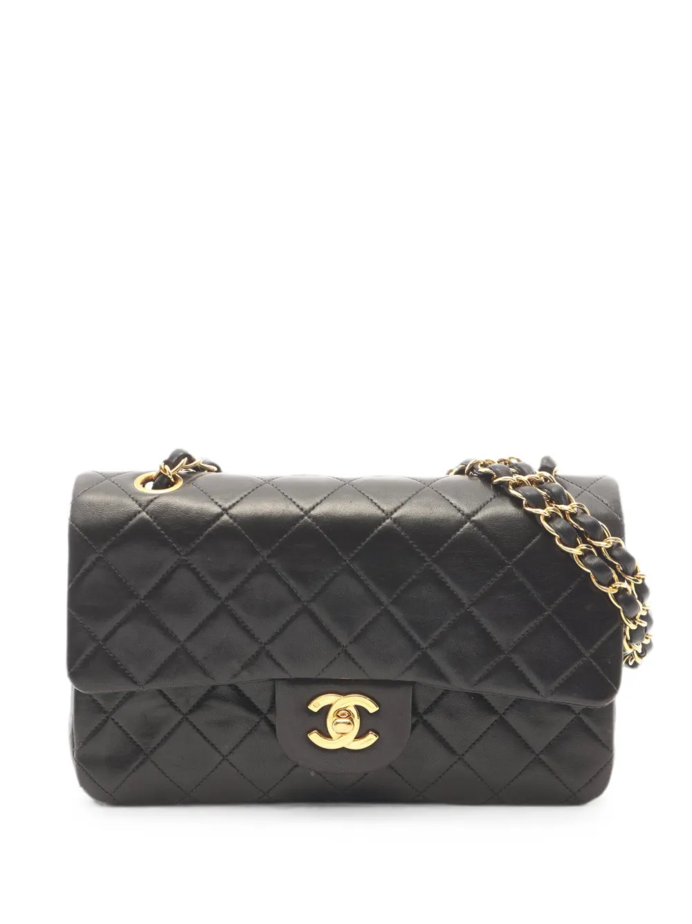 CHANEL Pre-Owned 1996-1997 Double Flap Matelassé leather shoulder bag - Black
