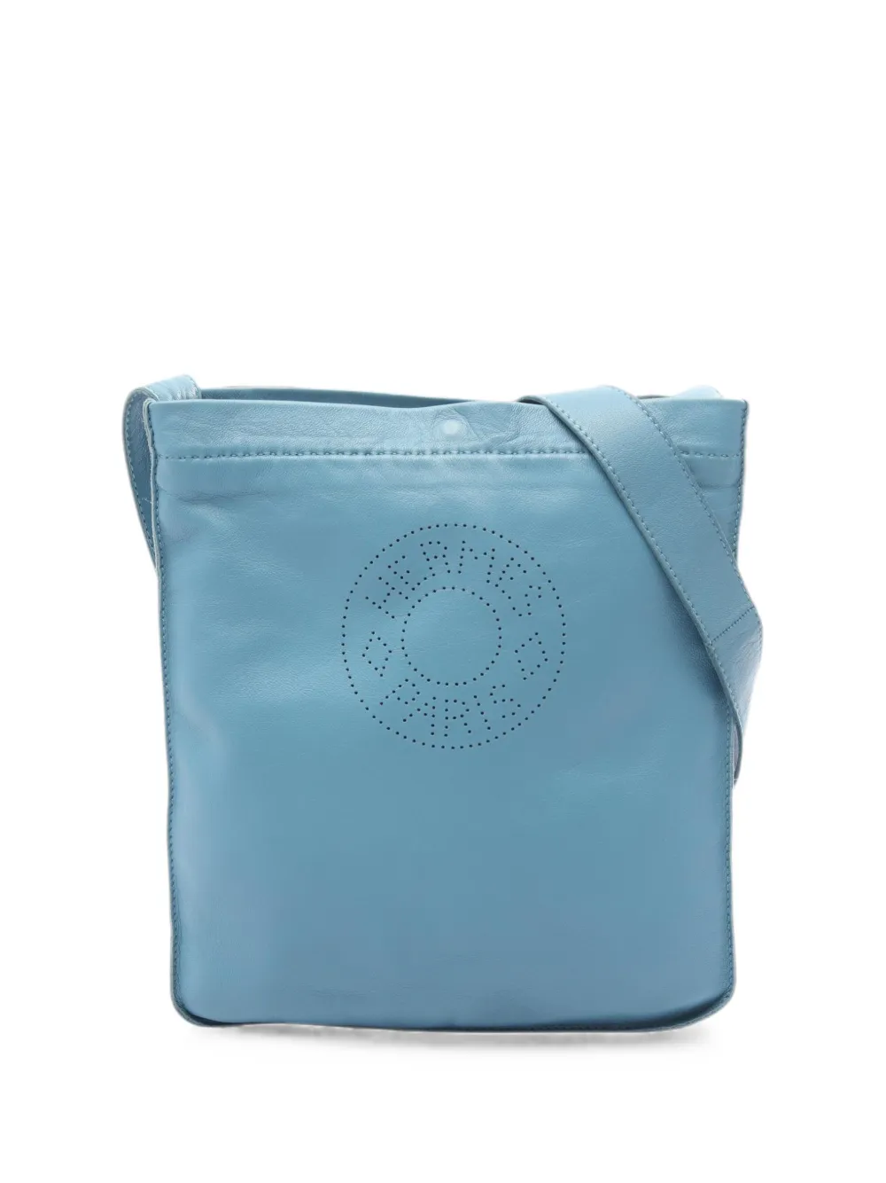 Hermès Pre-Owned 2000s perforated logo crossbody bag - Blau