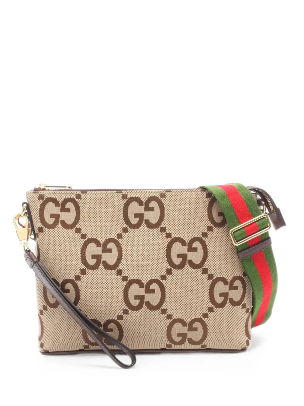 Gucci Pre-Owned 2010s Jumbo-GG messenger bag - Nude