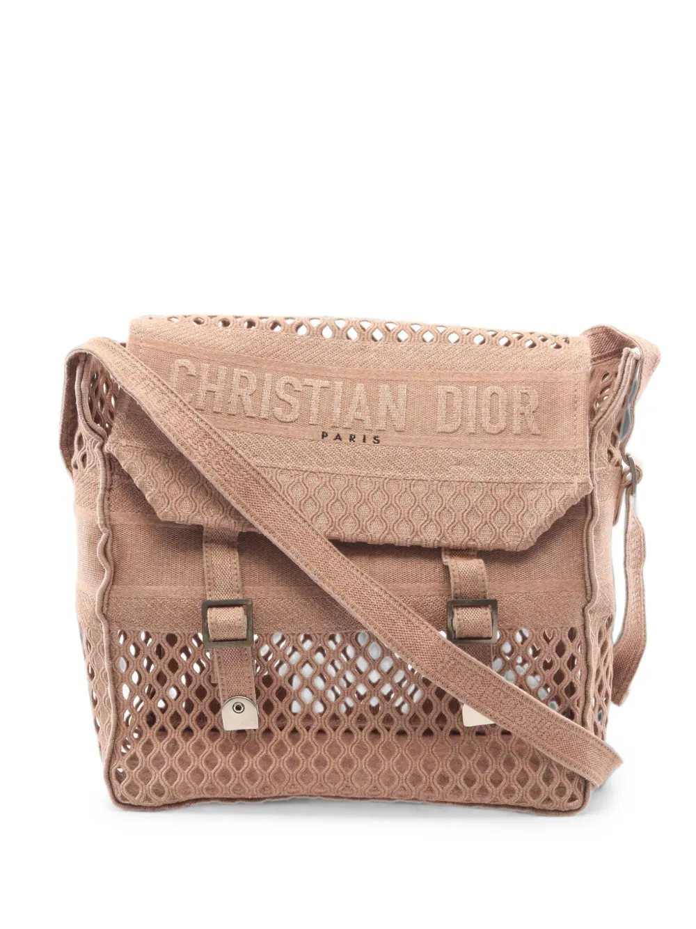 Christian Dior Pre-Owned 2010s DiorCamp mesh shoulder bag - Nude