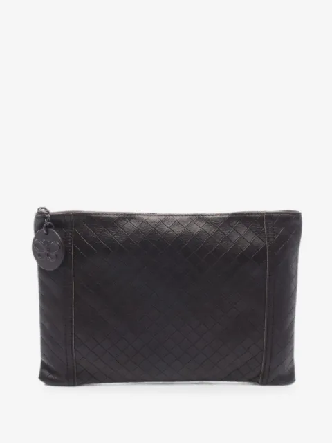 Bottega Veneta Pre-Owned 2000s Intrecciato-leather clutch bag