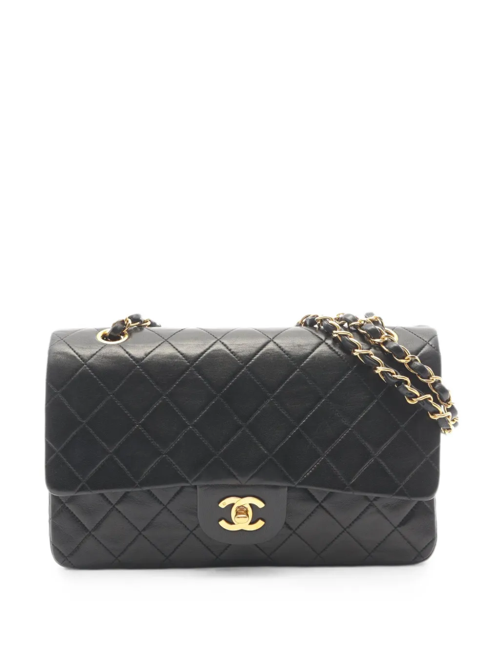 CHANEL Pre-Owned 1991-1994 Matelassé double-flap shoulder bag - Black