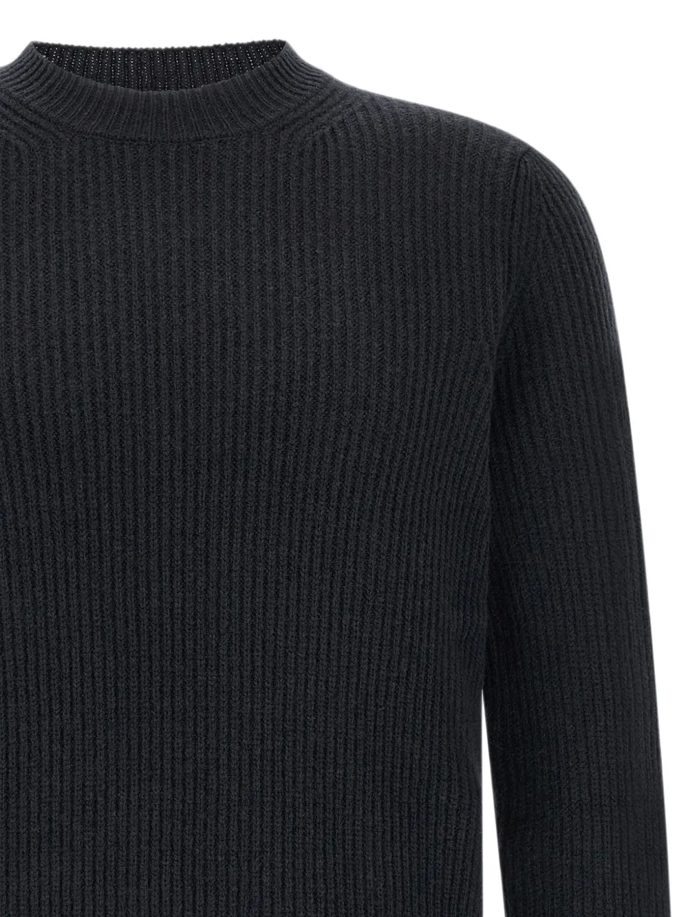 Zanone Ribgebreide trui van scheerwol Blauw