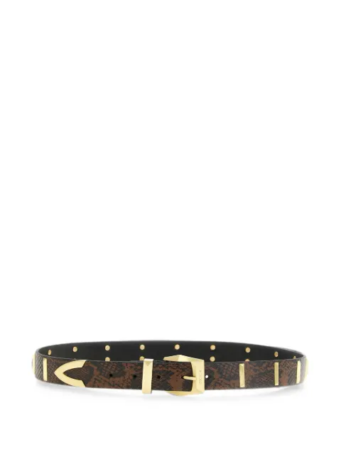 PINKO cinturón con estampado de serpiente