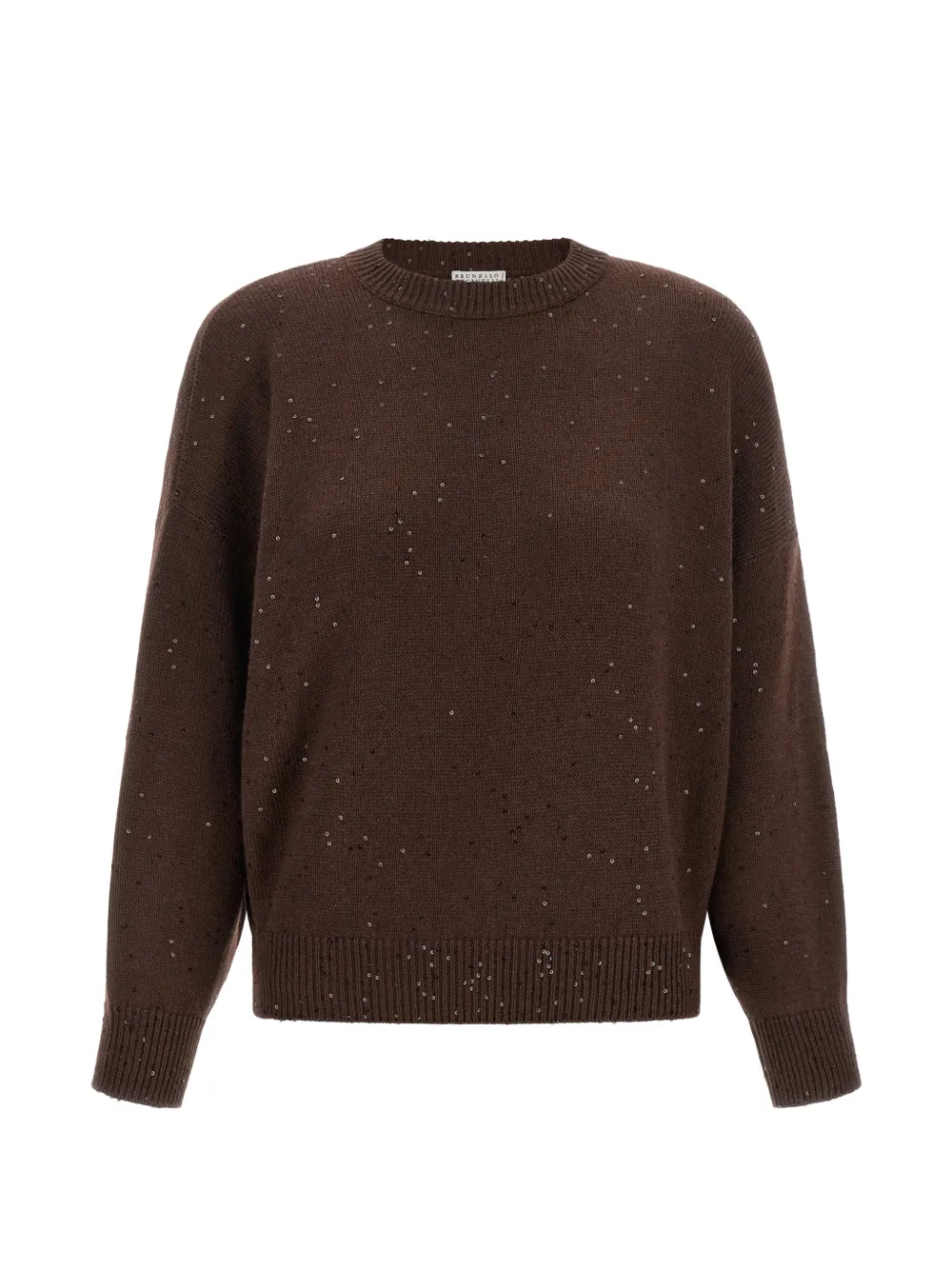 Brunello Cucinelli Diamante sequin-embellished sweater - Brown