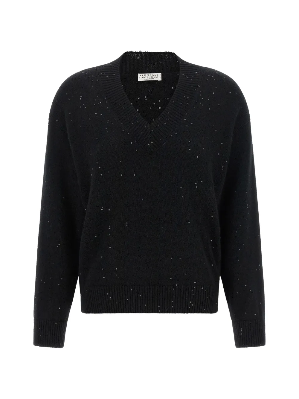 Brunello Cucinelli Diamante sequin-embellished sweater - Black