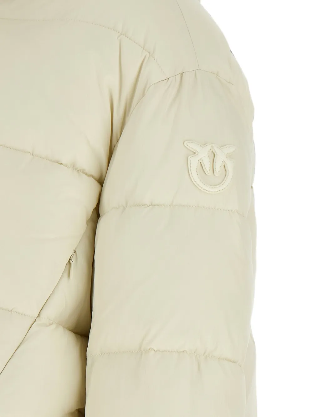 PINKO Love Birds gewatteerd jack met logo Beige