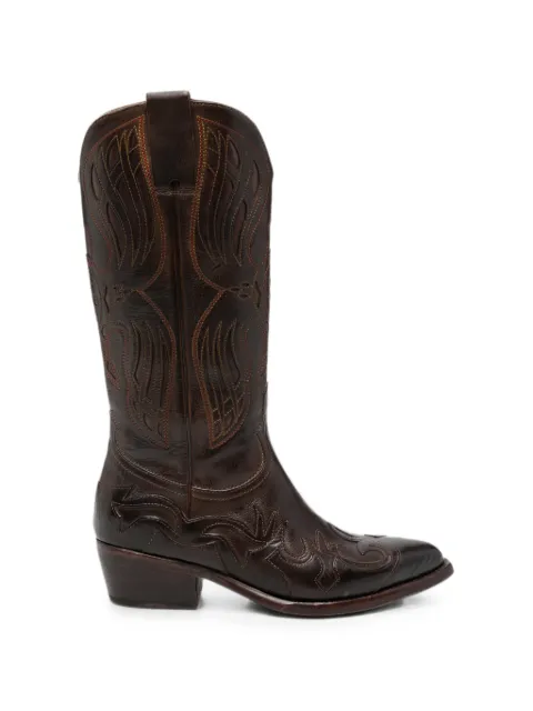 ERALDO embroidered leather boots