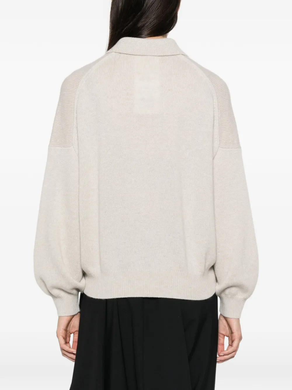 Lisa Yang Etta button-placket sweater Beige