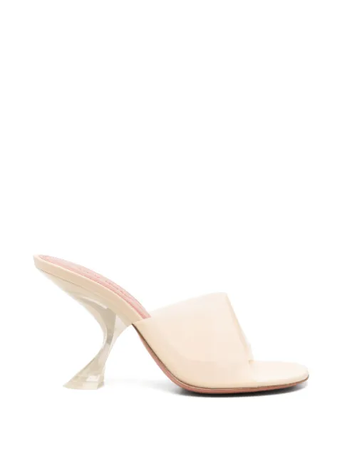 Amina Muaddi Taylor transparent mules