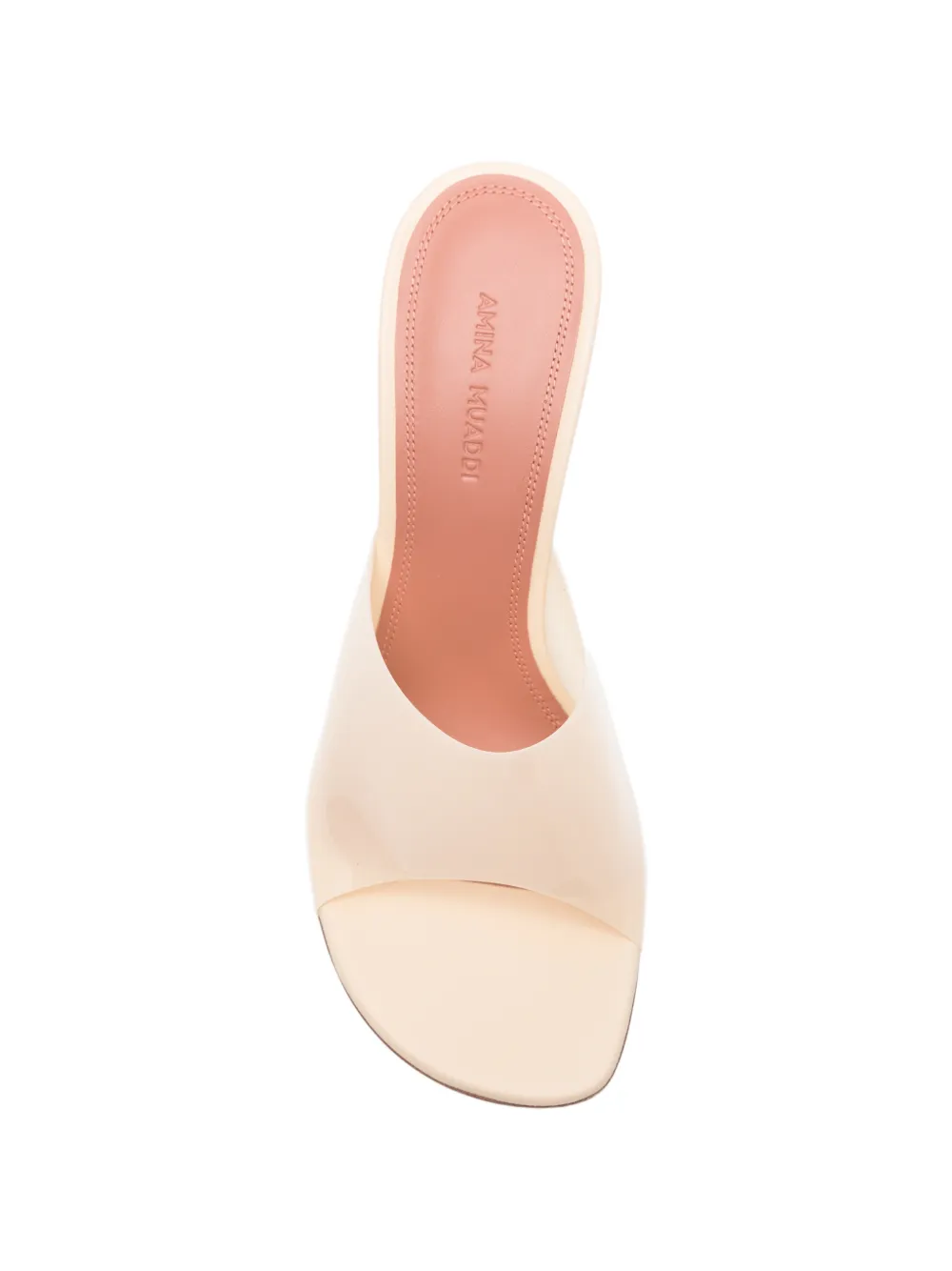 Amina Muaddi Taylor transparent mules Beige