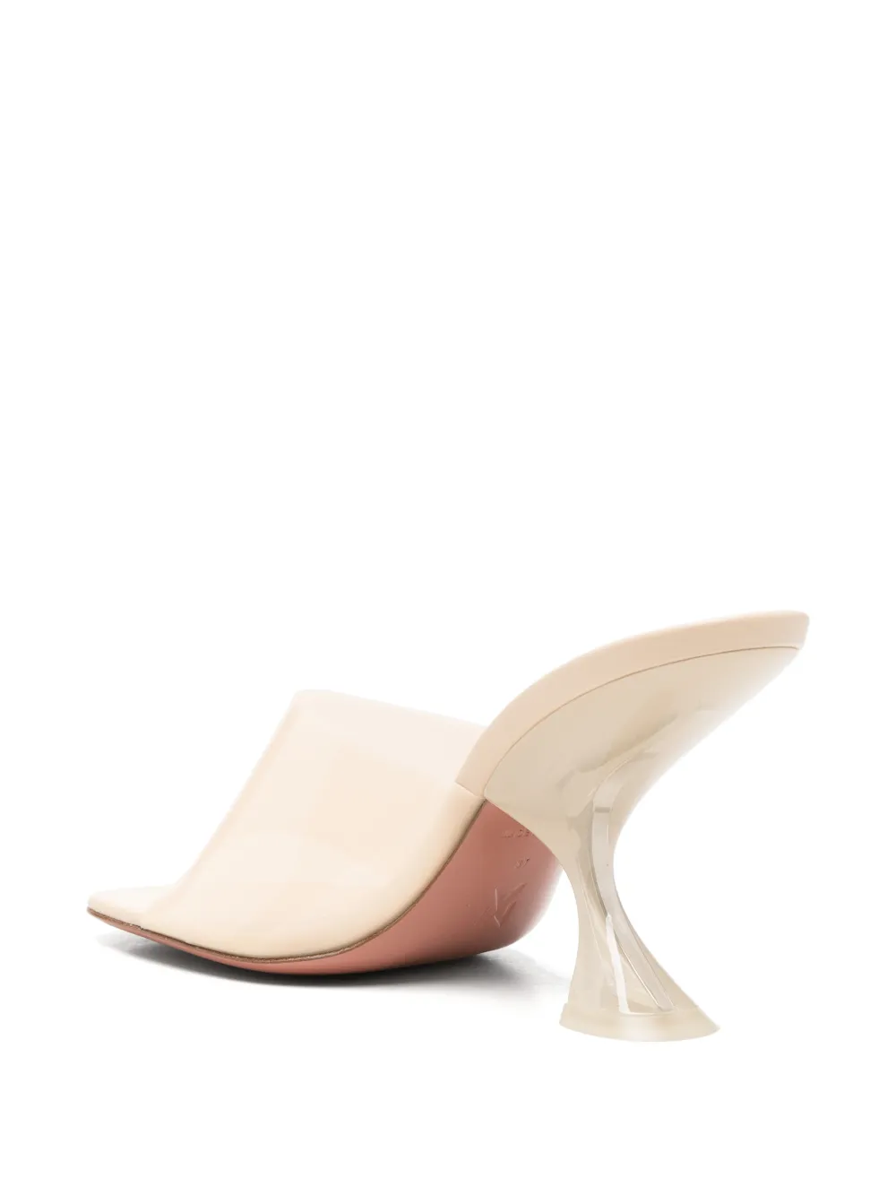 Amina Muaddi Taylor transparent mules Beige