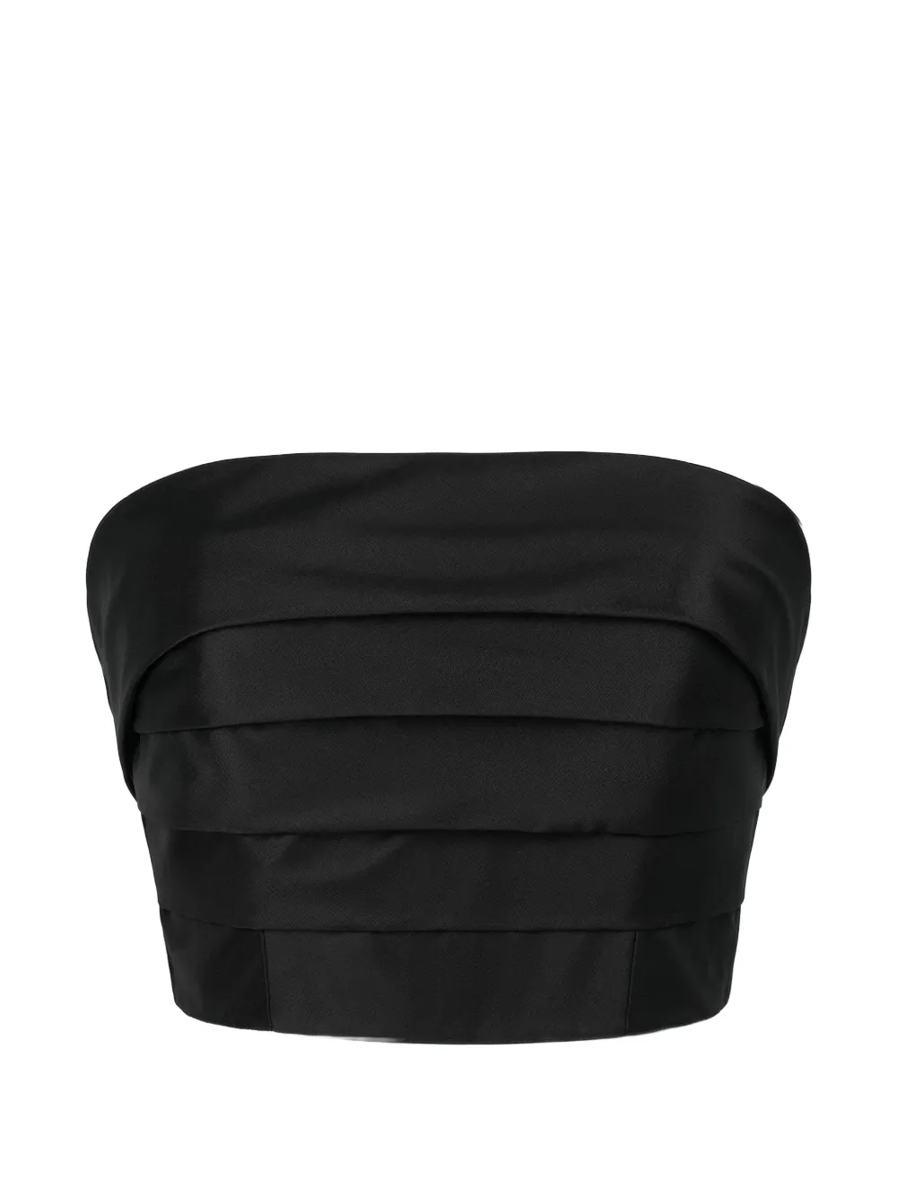 Gemy Maalouf strapless tiered top - Nero