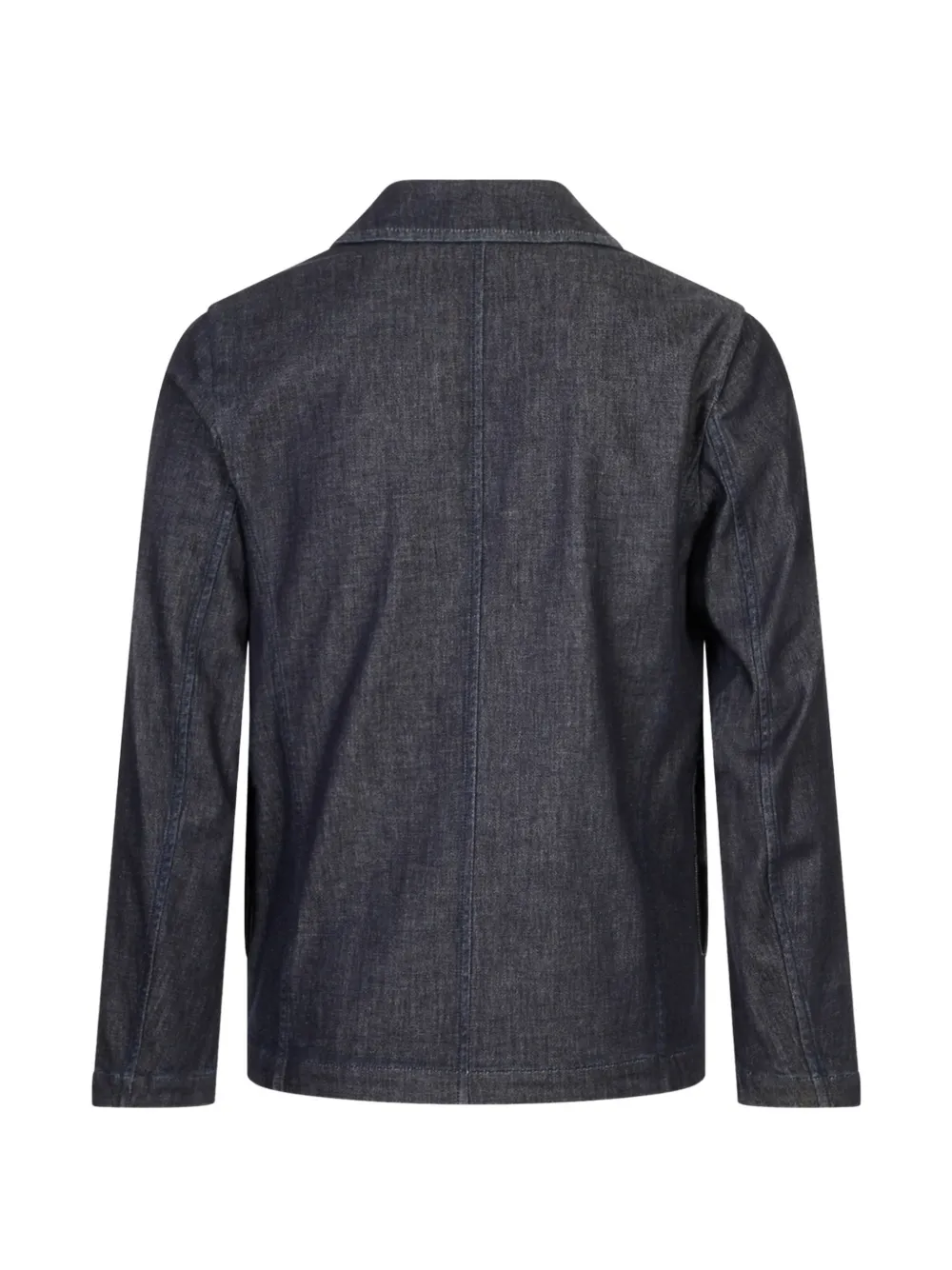 Canali Patch-pocket Denim Jacket In Blue