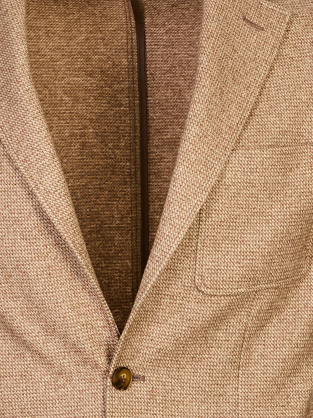 Canali notch-lapel single-breasted blazer Beige