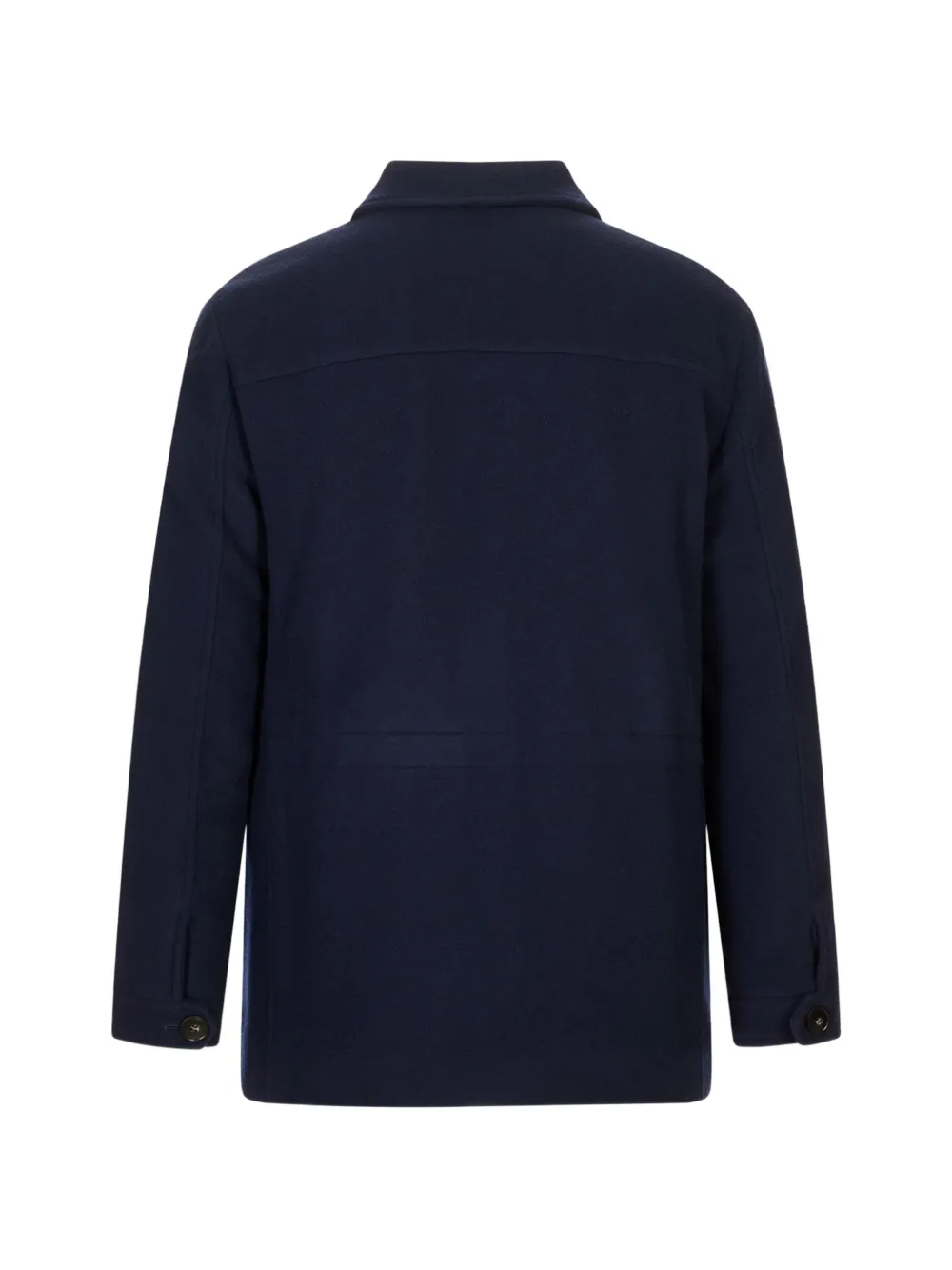 Canali Button-up Multi-pocket Jacket In Blue