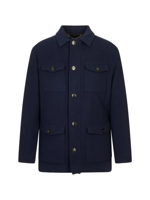 Canali button-up multi-pocket jacket