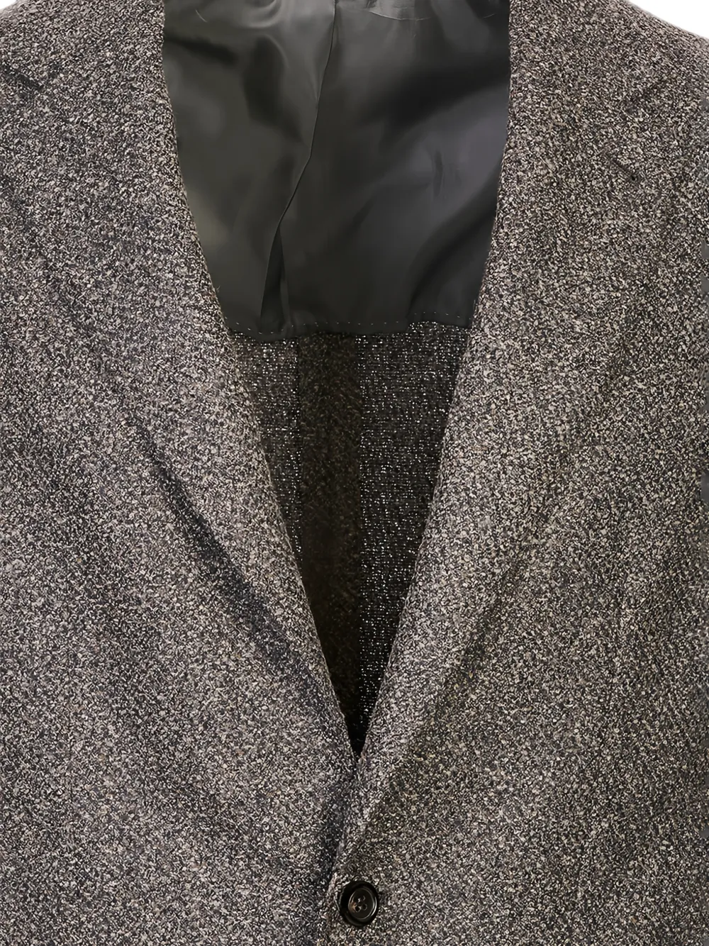 Canali marl-effect notched-lapel blazer Grijs