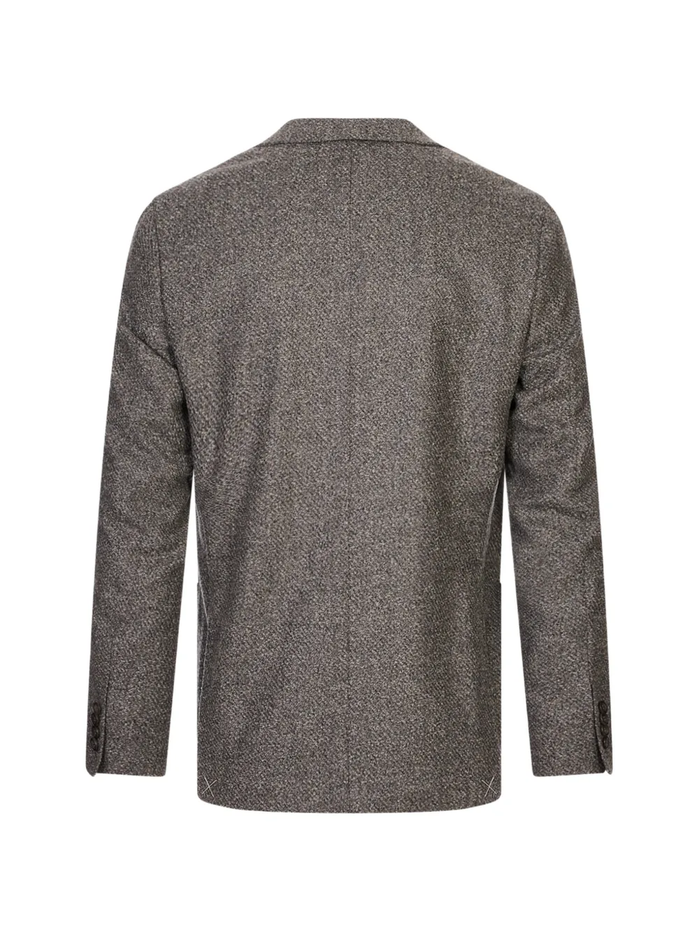 Canali marl-effect notched-lapel blazer Grijs