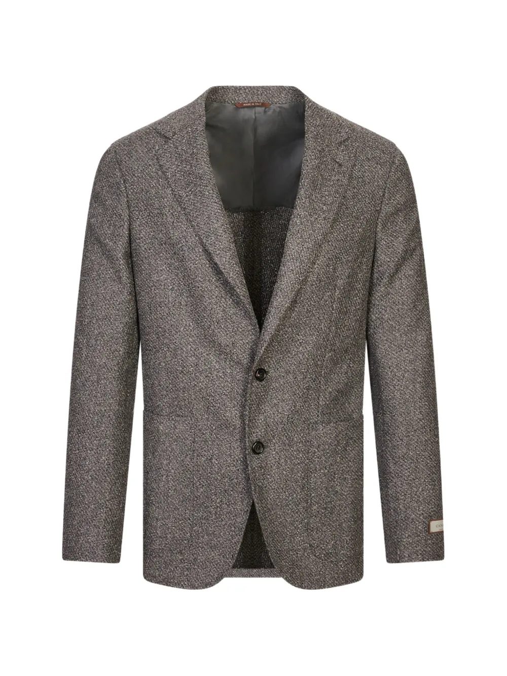 Canali marl-effect notched-lapel blazer - Grigio