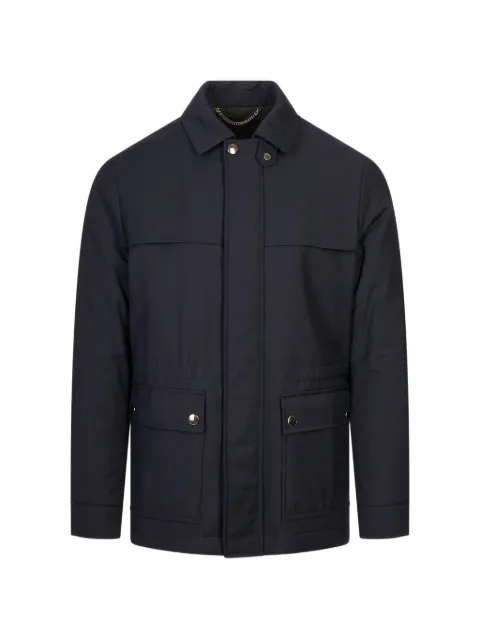 Canali concealed-fastening jacket