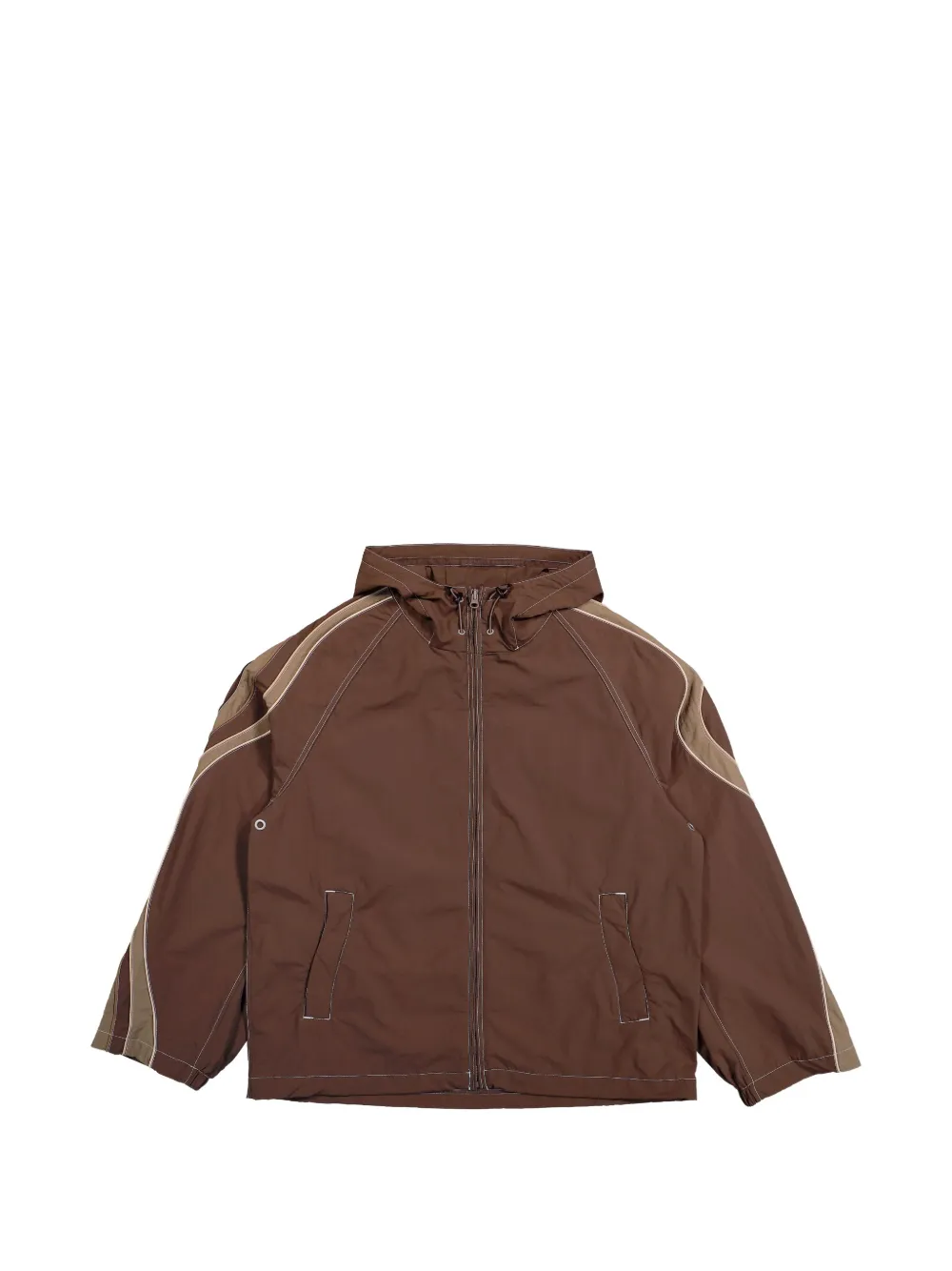 ERL Ufo paneled track jacket - Marrone