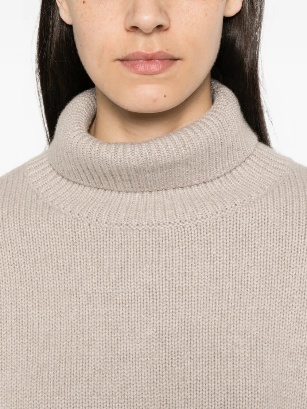 Lisa Yang Zerlina roll-neck sweater Beige