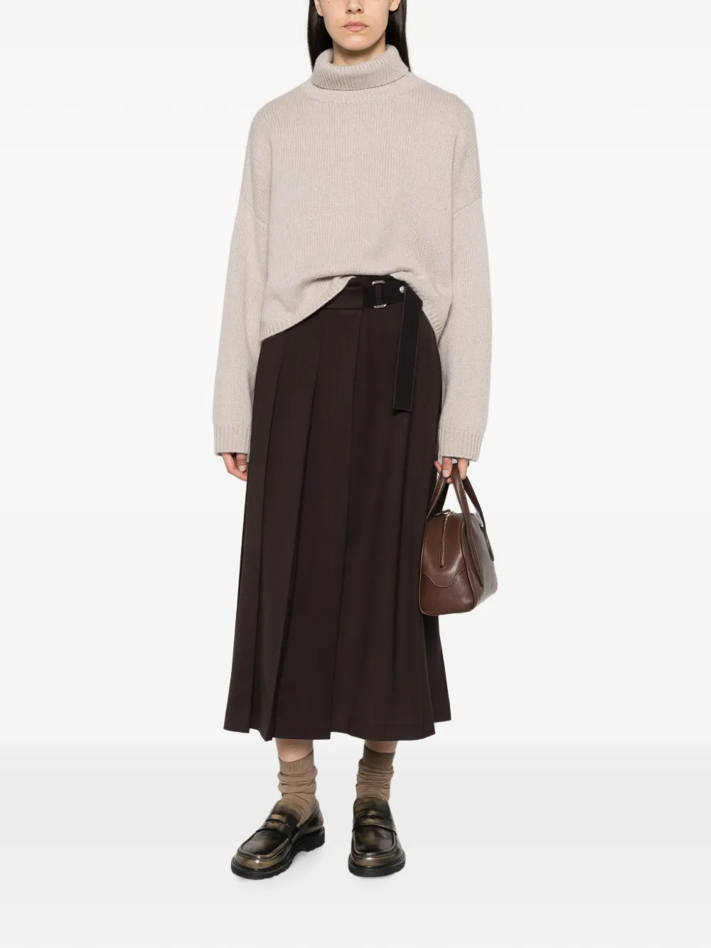 Lisa Yang Zerlina roll-neck sweater Beige
