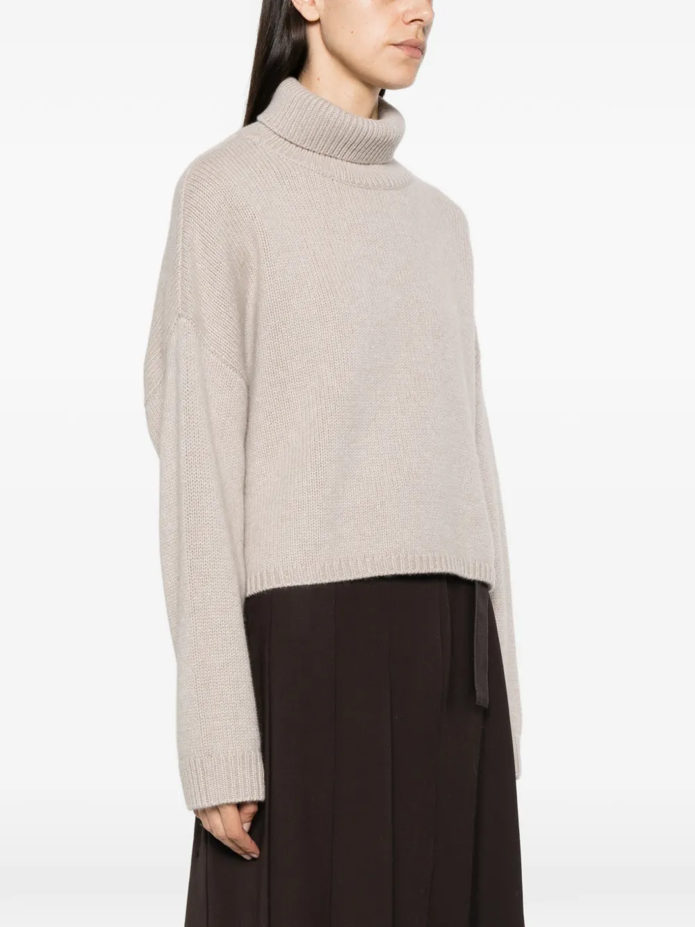 Lisa Yang Zerlina roll-neck sweater Beige