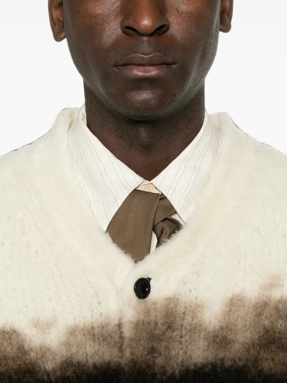 Sacai Button-up Cardigan In Multi