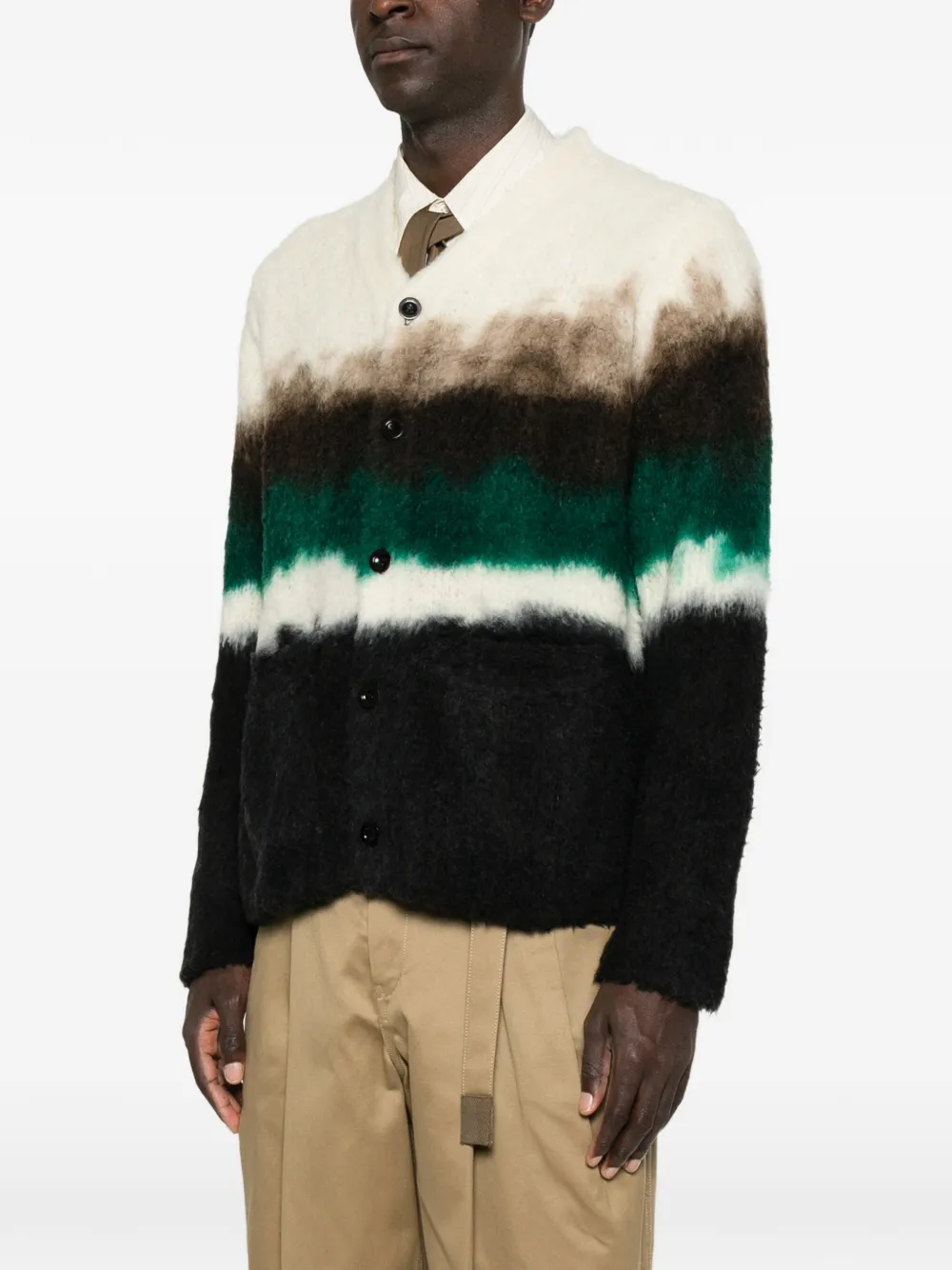Sacai Button-up Cardigan In Multi