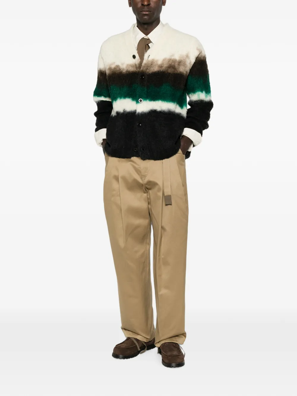 Sacai Button-up Cardigan In Multi
