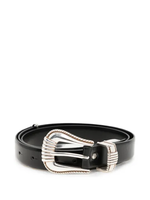 Toga western-buckle leather belt