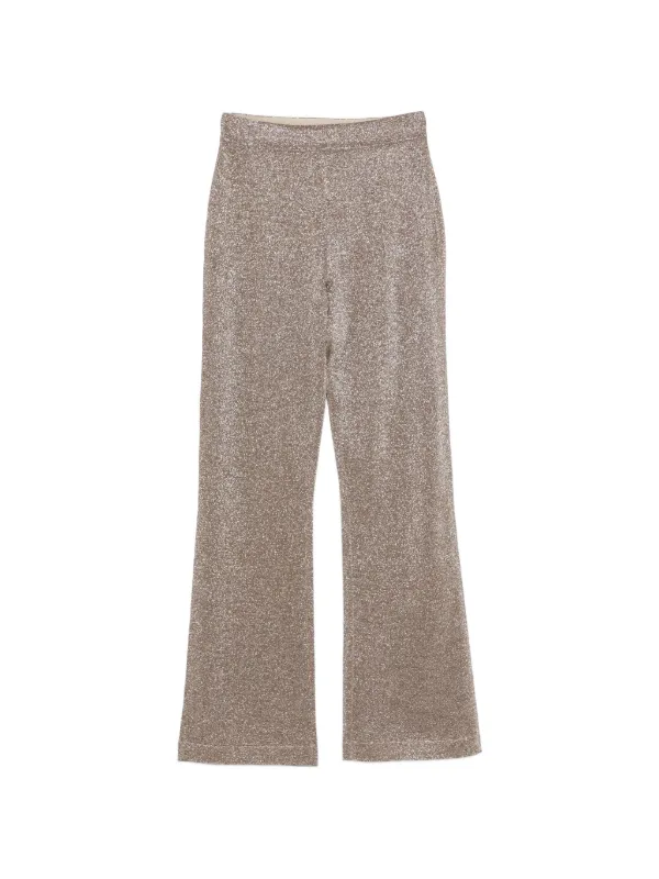 Missoni Lamé Fabric Flare Trousers in Neutrals