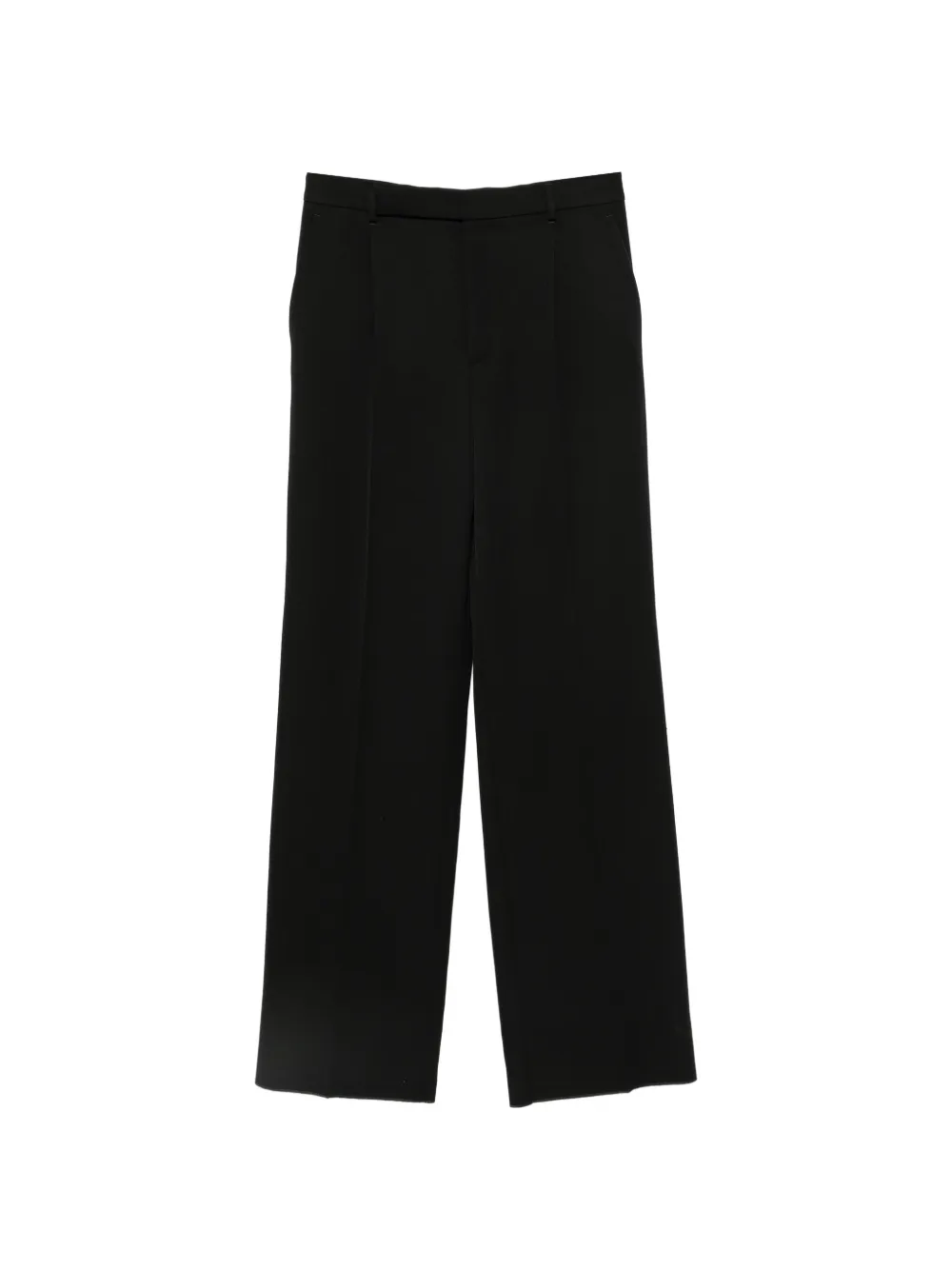 Saint Laurent pressed-crease wide-leg trousers - Nero