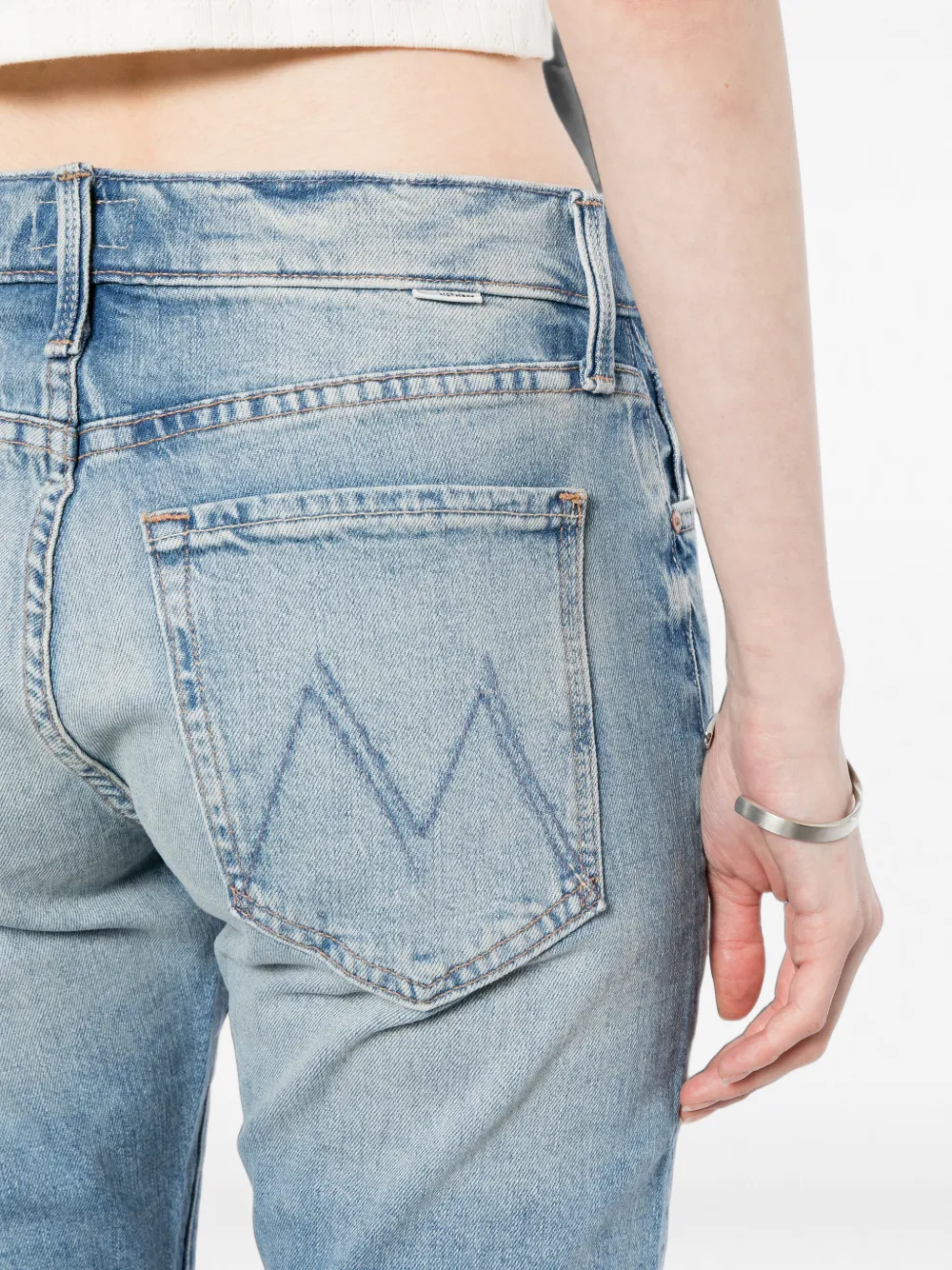 MOTHER Lil' Hiker Hover jeans Blauw
